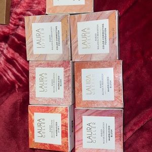 Color foundation , marbleized blush